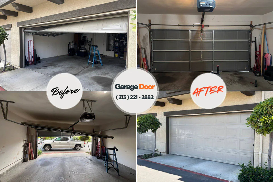 Before and after: garage door repair South Coatesville, PA